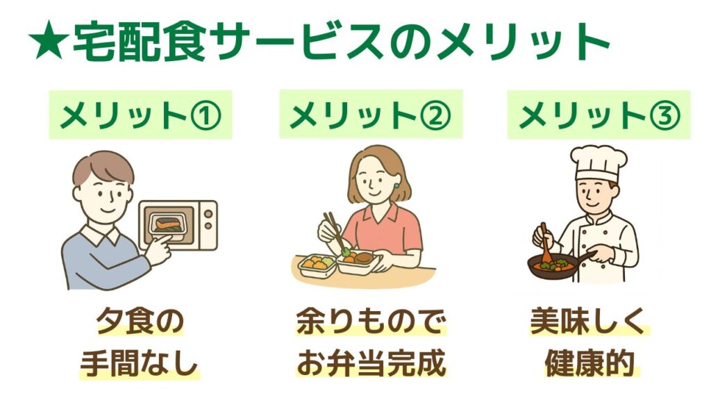 宅配食サービスのメリット