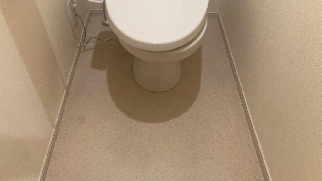 トイレマットを敷いていない様子