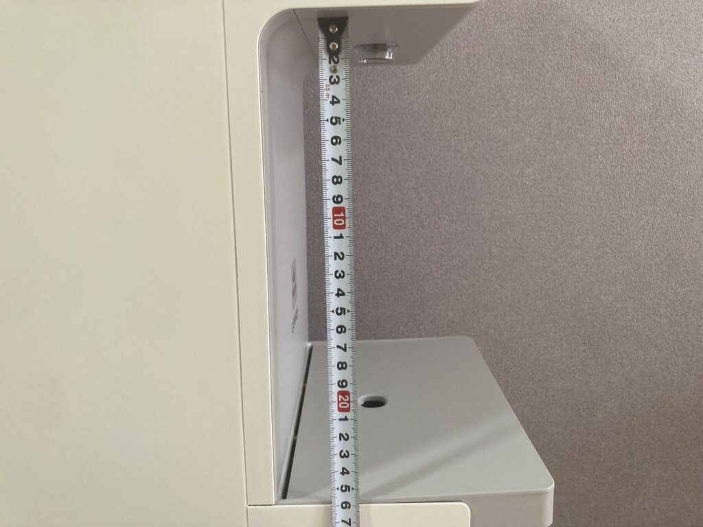 受け皿からコックリングまでの高さ