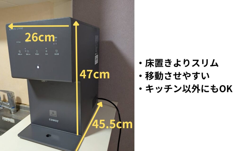 ピュアライフSの本体のサイズ
