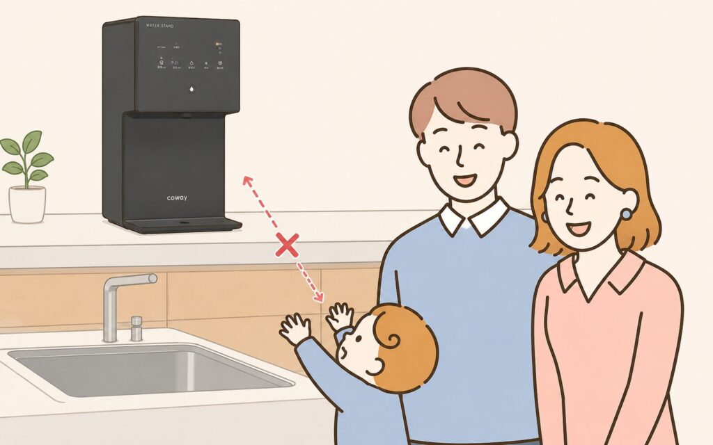 子どもの手が届かないことを表した図
